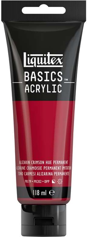 Liquitex - Basics Acrylic - Akrylmaling - Alizarin Crimson Rød 118 Ml