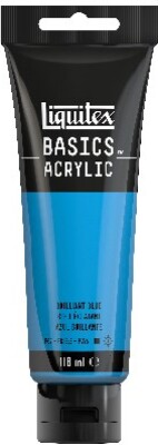 Liquitex - Basics Acrylic - Akrylmaling - Brilliant Blue 118 Ml - 8870065 -