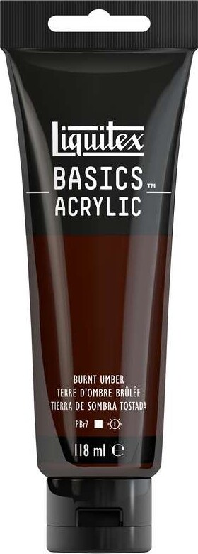 Liquitex - Basics Akrylmaling - 118 Ml - Burnt Umber 128