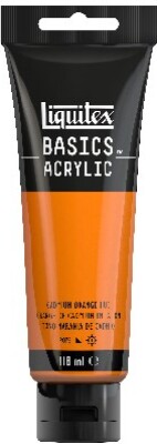 Liquitex - Basics Acrylic - Akrylmaling - Cadmium Orange 118 Ml