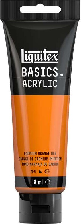 Liquitex - Basics Acrylic - Akrylmaling - Cadmium Orange 118 Ml