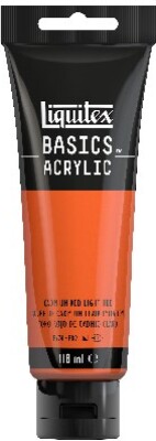 Liquitex - Basics Acrylic - Akrylmaling - Cadmium Rød Lys 118 Ml