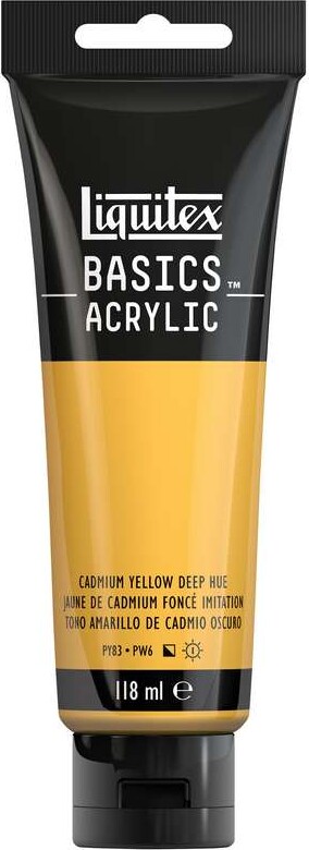 Liquitex - Basics Acrylic - Akrylmaling - Cadmium Gul Dyb 118 Ml