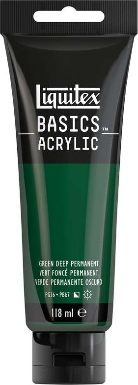 Liquitex - Basics Acrylic - Akrylmaling - Dyb Grøn Permanent 118 Ml