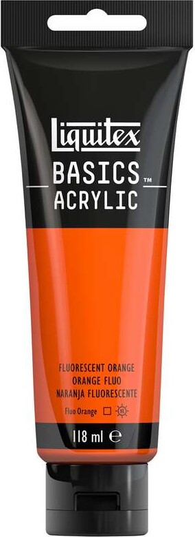 Liquitex - Basics Acrylic - Akrylmaling - Fluorescerende Orange 118 Ml