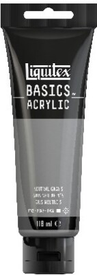 Liquitex - Basics Acrylic - Akrylmaling - Neutral Grå Value 5 - Mixing Grå 118 Ml