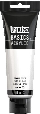 Liquitex - Basics Acrylic - Akrylmaling - Titanium White 118 Ml 432 - 8870032 -