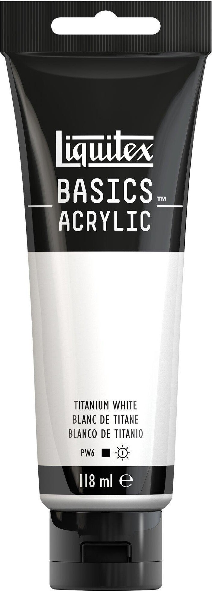 Liquitex - Basics Acrylic - Akrylmaling - Titanium White 118 Ml 432 - 8870032 -