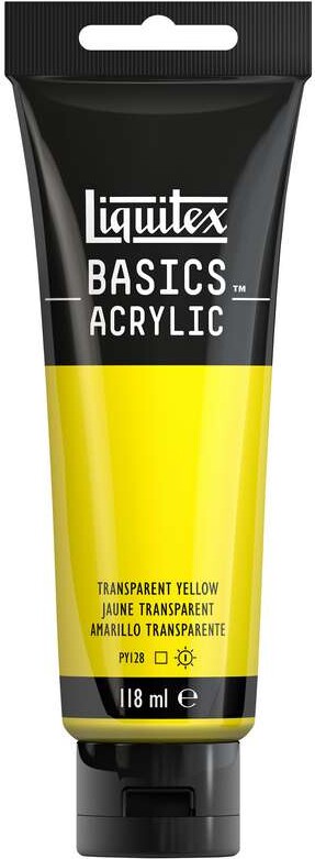 Liquitex - Basics Acrylic - Akrylmaling - Transparent Yellow 118 Ml