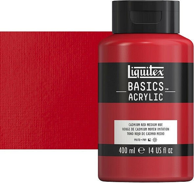 Se Liquitex - Basics Akrylmaling - Cadmium Red Hue 400 Ml hos Gucca.dk
