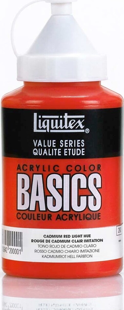 Se Liquitex - Basics Akrylmaling - Cadmium Red Light 400 Ml hos Gucca.dk