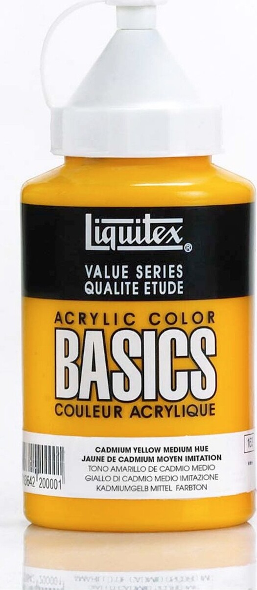 Liquitex - Basics Akrylmaling - Cadmium Yellow Medium Hue 400 Ml