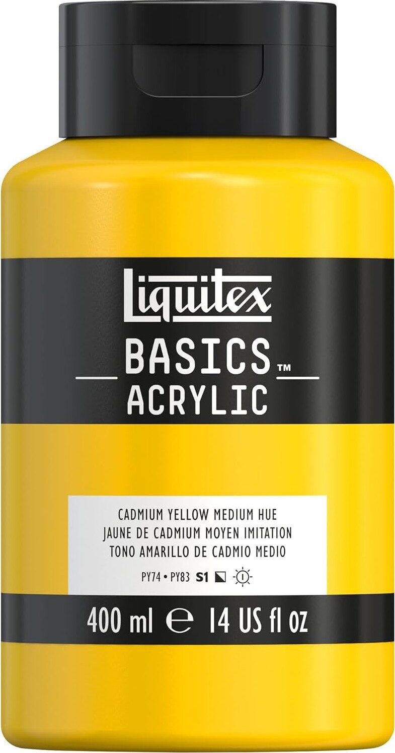 Liquitex - Basics Akrylmaling - Cadmium Yellow Medium Hue 400 Ml