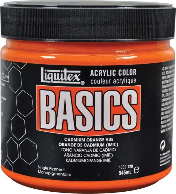 Liquitex - Basics Akrylmaling - Cadmium Orange Hue 946 Ml
