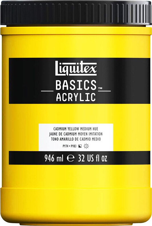 Billede af Liquitex - Basics Akrylmaling - Cadmium Yellow Deep 946 Ml