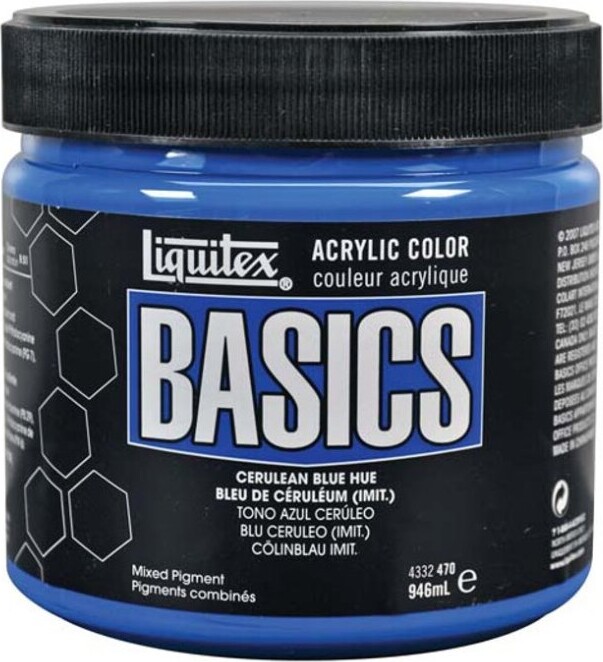 Liquitex - Basics Akrylmaling - Cerulean Blue Hue 946 Ml