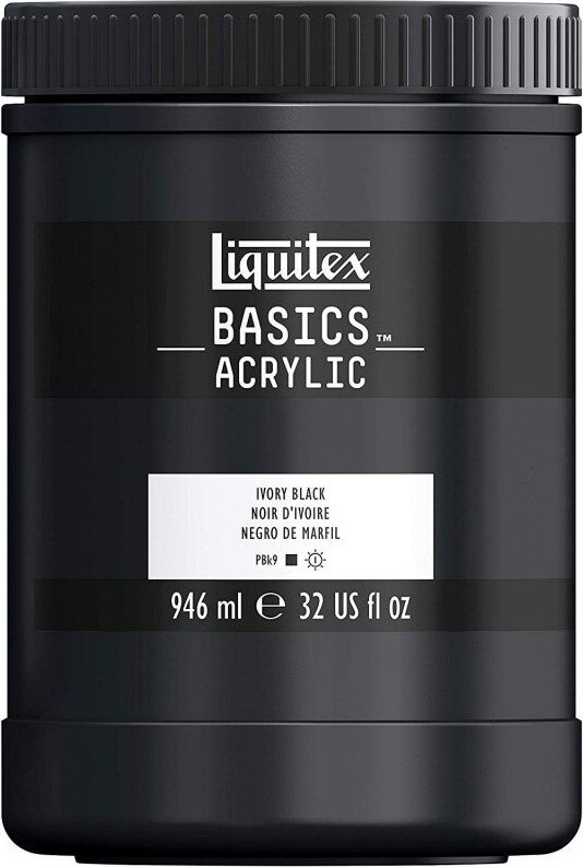 Billede af Liquitex - Basics Akrylmaling - Ivory Black 946 Ml