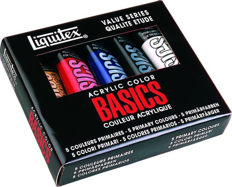 Liquitex - Basics Akrylmaling Sæt - 5x118 Ml