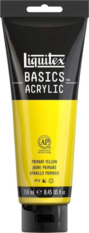 Liquitex - Basics Acrylic - Primary Yellow 410 - 250 Ml - Akrylmaling
