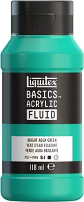 Se Liquitex - Basics Fluid Akrylmaling - Bright Aqua Green 118 Ml hos Gucca.dk