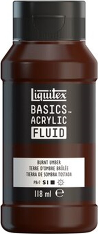 Liquitex - Basics Fluid Akrylmaling - Burnt Umber 118 Ml