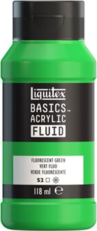 Billede af Liquitex - Basics Fluid Akrylmaling - Fluorescent Green 118 Ml