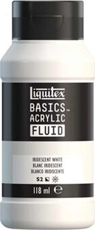 Se Liquitex - Basics Fluid Akrylmaling - Iridescent White 118 Ml hos Gucca.dk