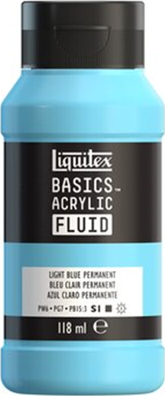 Billede af Liquitex - Basics Fluid Akrylmaling - Light Blue Permanent 118 Ml