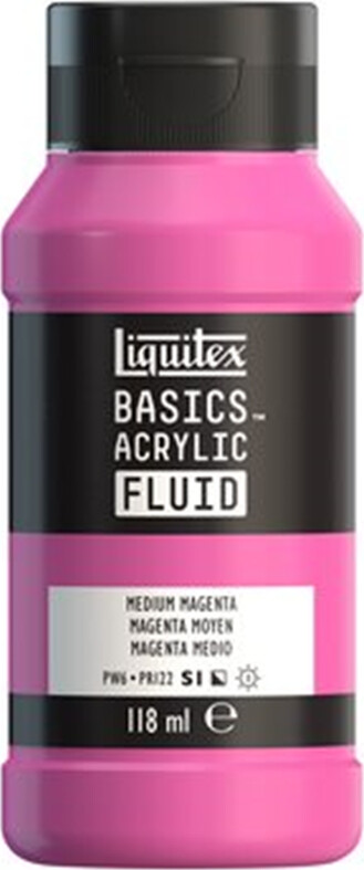 Liquitex - Basics Fluid Akrylmaling - Medium Magenta 118 Ml