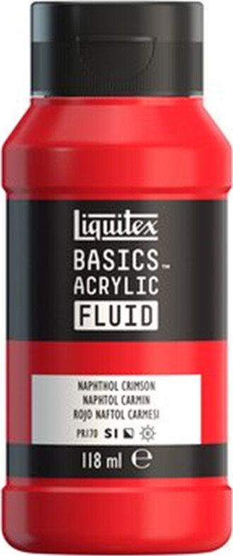 Billede af Liquitex - Basics Fluid Akrylmaling - Napthol Crimson 118 Ml
