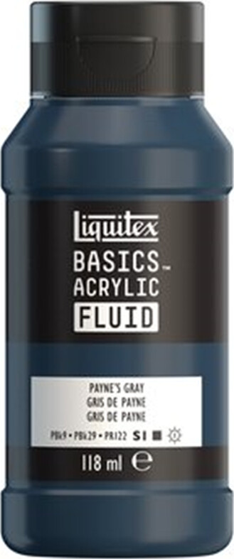 Liquitex - Basics Fluid Akrylmaling - Paynes Grey 118 Ml