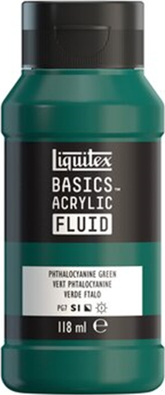 Se Liquitex - Basics Fluid Akrylmaling - Phthalocyanine Green 118 Ml hos Gucca.dk