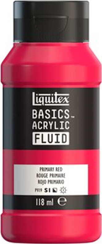 Billede af Liquitex - Basics Fluid Akrylmaling - Primary Red 118 Ml
