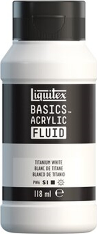 Se Liquitex - Basics Fluid Akrylmaling - Titanium White 118 Ml hos Gucca.dk