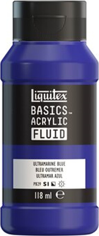 Billede af Liquitex - Basics Fluid Akrylmaling - Ultramarine Blue 118 Ml
