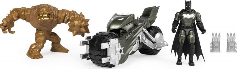 Batcycle Med Batman Og Clayface Figurer - 10 Cm