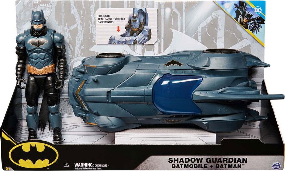 Batman - Dc Shadow Guardian - Batmobil Med Figur - 30 Cm