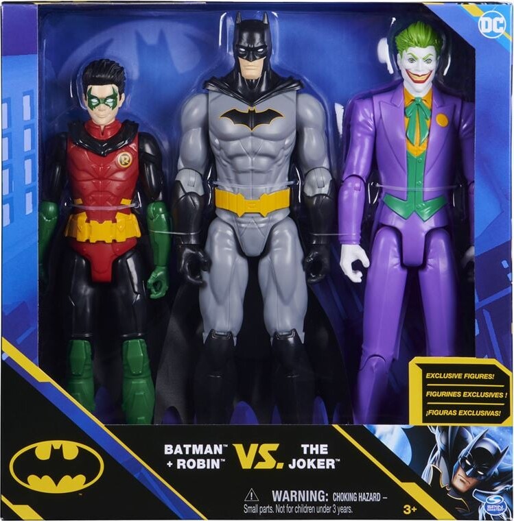 Batman - Dc Batman + Robin Vs. The Joker - 3 Figurer - 30 Cm