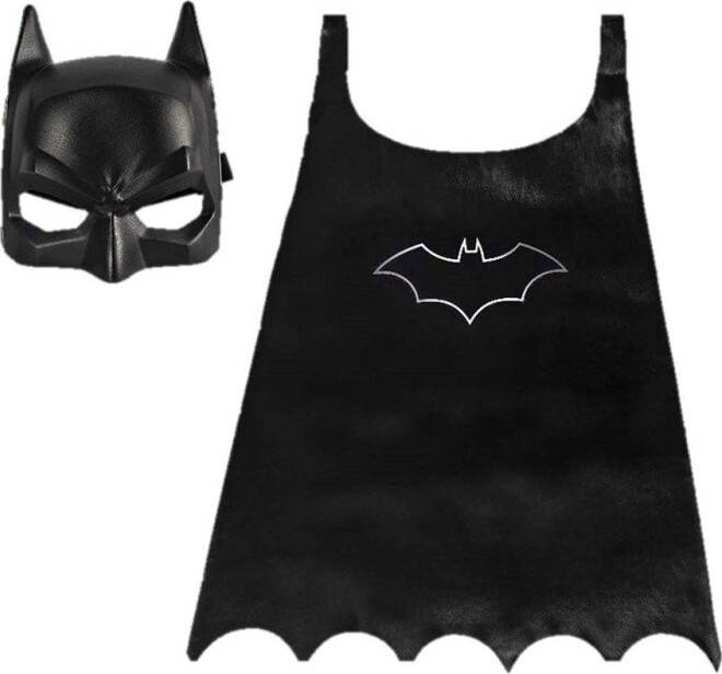 10: Batman Maske Og Kappe Udklædning - Fra 4 år