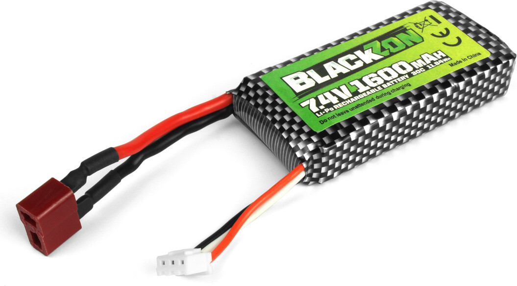 Se Battery Pack (lipo 7.4v, 1600mah), W/t-plug - 540247 - Blackzon hos Gucca.dk