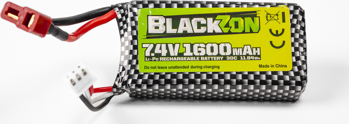 Battery Pack (lipo 7.4v, 1600mah), W/t-plug - 540247 - Blackzon