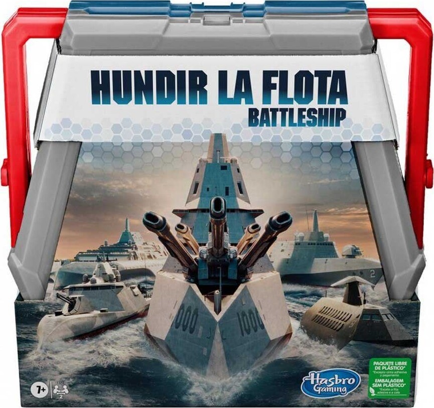 Hasbro Battleship, Strategisk søslagsspil for 2 spillere, Brætspil - 7+år
