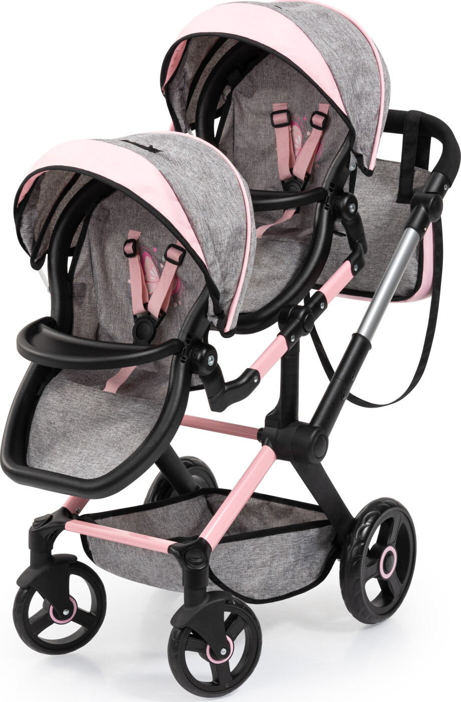 Bayer - Tvillinge Dukkevogn - Xeo - Grå