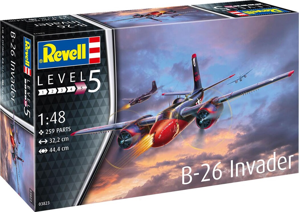 Se Revell - B-26c Invader Modelfly - 1:48 - Level 5 - 03823 hos Gucca.dk