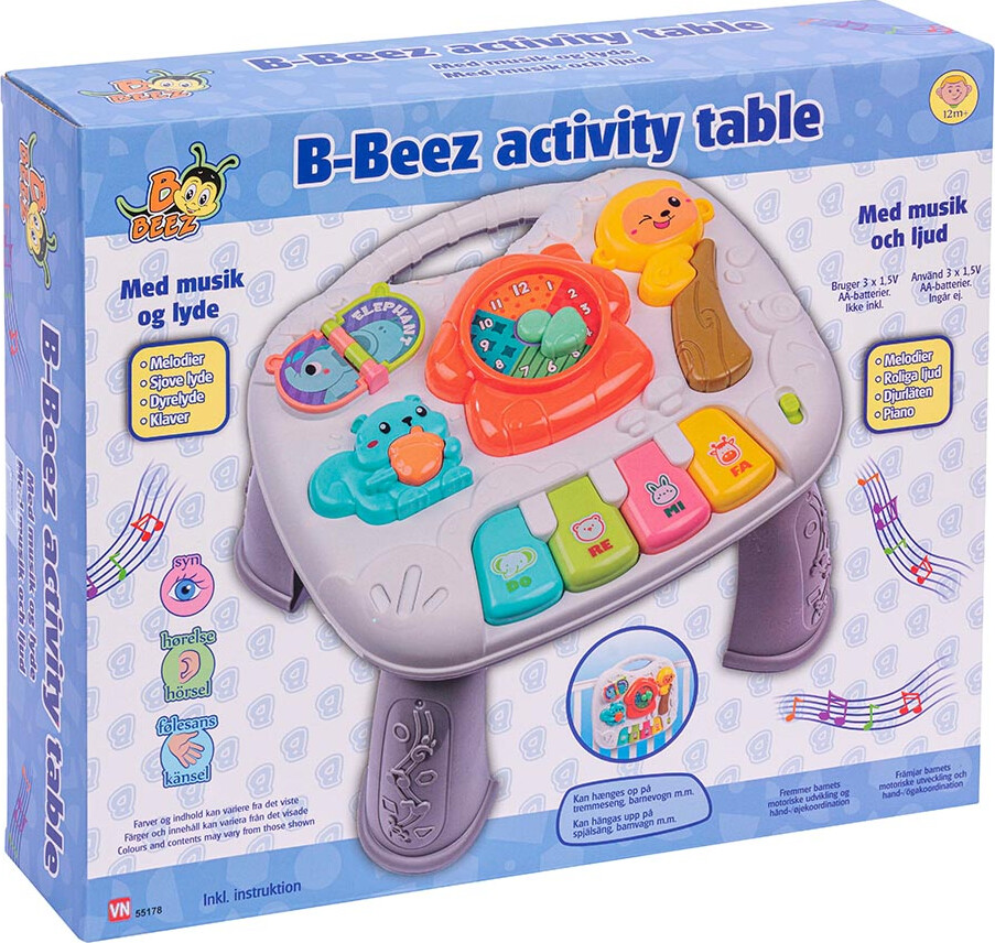 B Beez Aktivitetsbord Med Musik Og Lyde