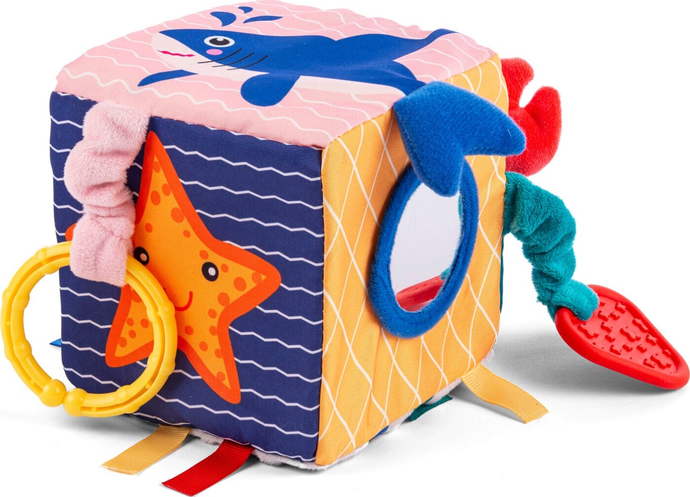 B-beez - Aktivitetskube Med Føleting Og Biderangler - Vn 55296