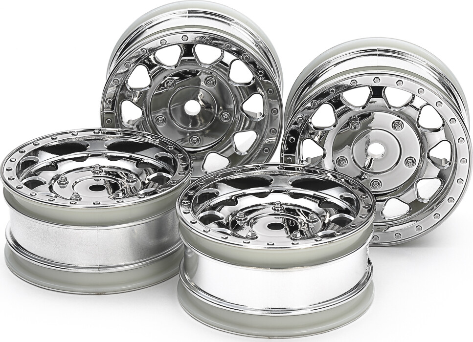 Bbx Chrome Plated Wheels (26mm Width, Offset +2mm) - 51715 - Tamiya