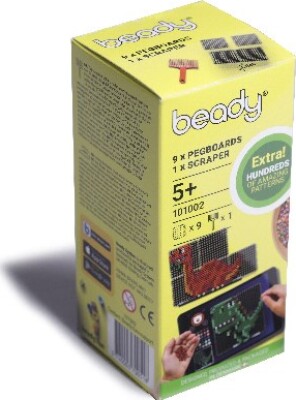 Beady - Perleplader + Skraber - 6x6 Cm - 9 Stk