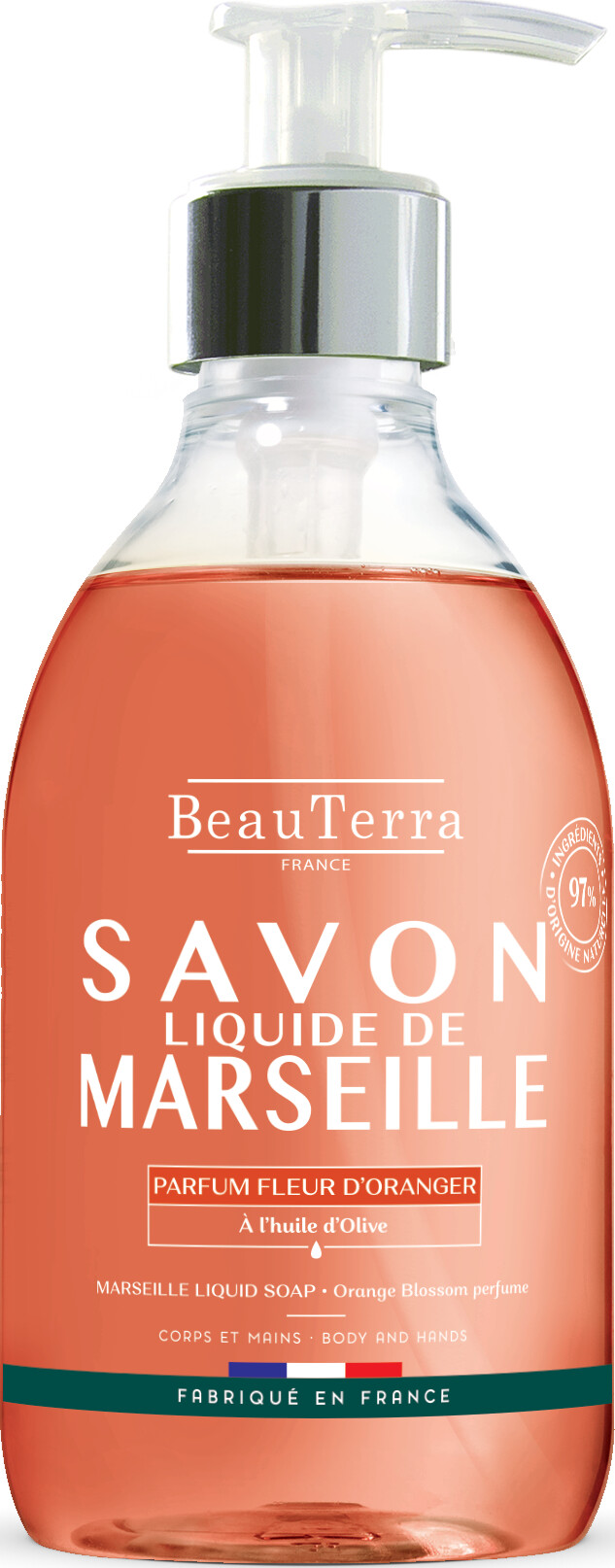Beauterra - Marseille Flydende Sæbe - Appelsinblomst - 300 Ml