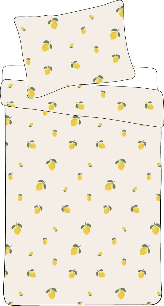 Sengetøj 140x200 cm - Microfiber - Citron print